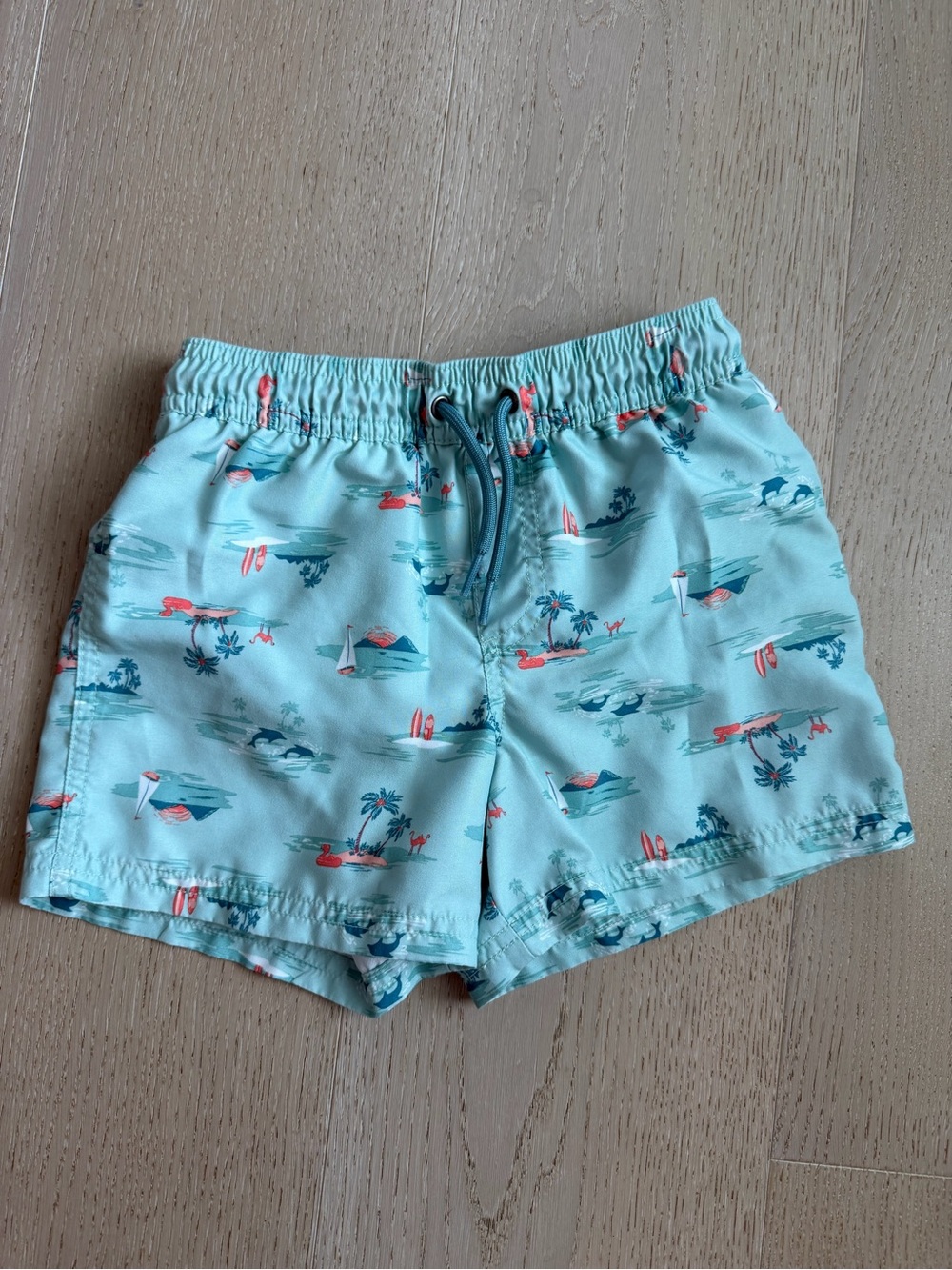 Carter's Boys Light Aqua Tropical Swim Shorts